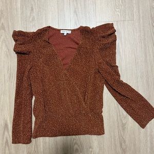 Moon river puff shoulder blouse